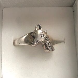 Sterling silver giraffe ring.